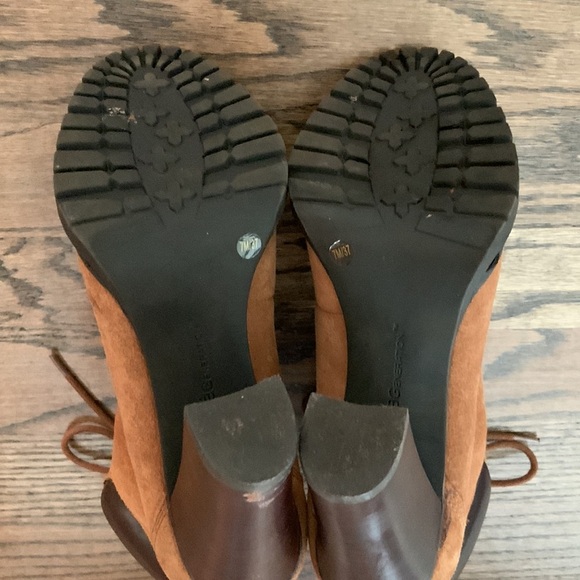 BCBGeneration Brown Suede Lugsole Heeled Boots - Picture 9 of 10